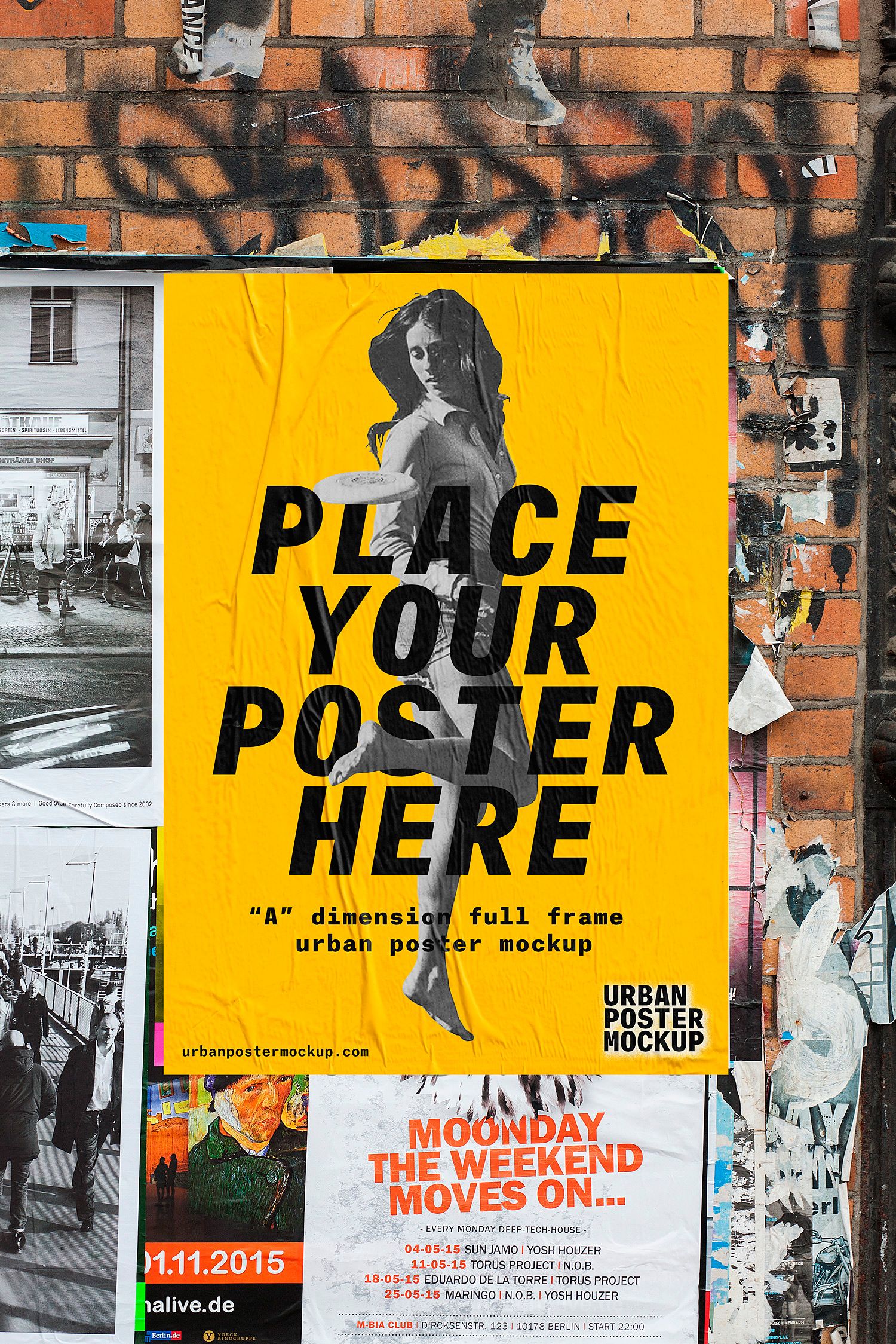 Mockup gratis free carteles posters