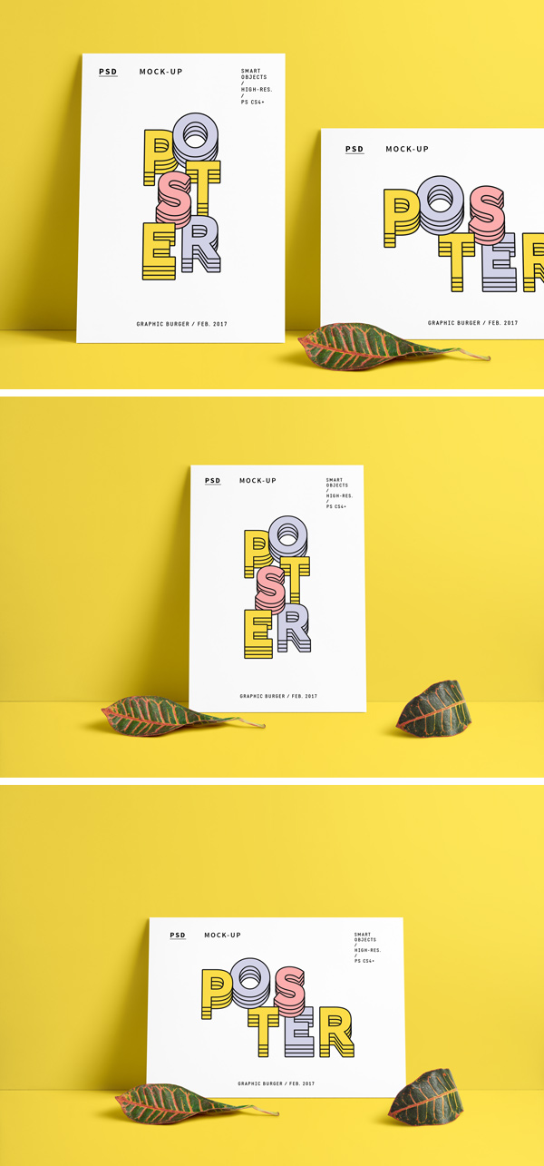 Mockup gratis free carteles posters