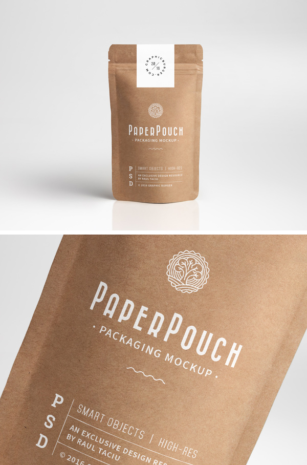 Mockups de objetos bolsa de papel enfoquegaussiano