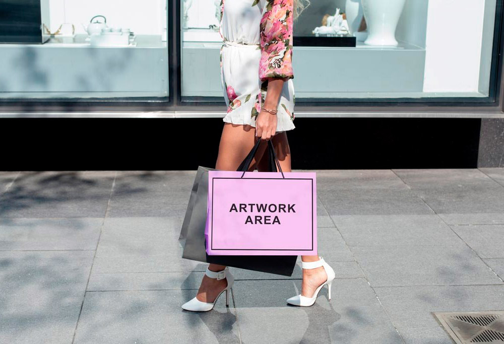Mockups de objetos tienda moda enfoquegaussiano