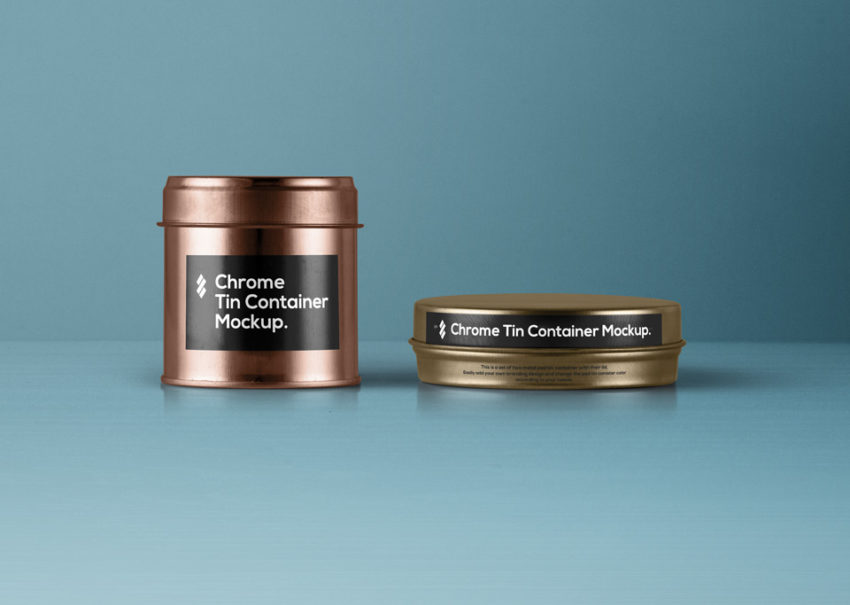 Mockups de objetos latas metálicas enfoquegaussiano