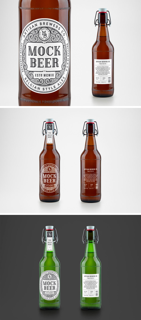 Mockups de objetos cerveza enfoquegaussiano