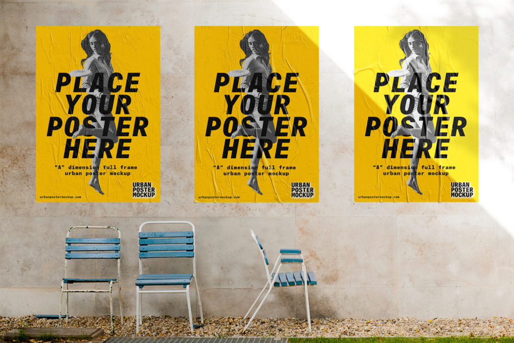 Mockup gratis free carteles posters