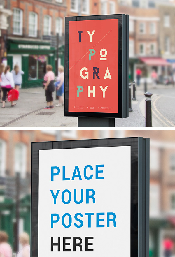Mockup gratis free carteles posters
