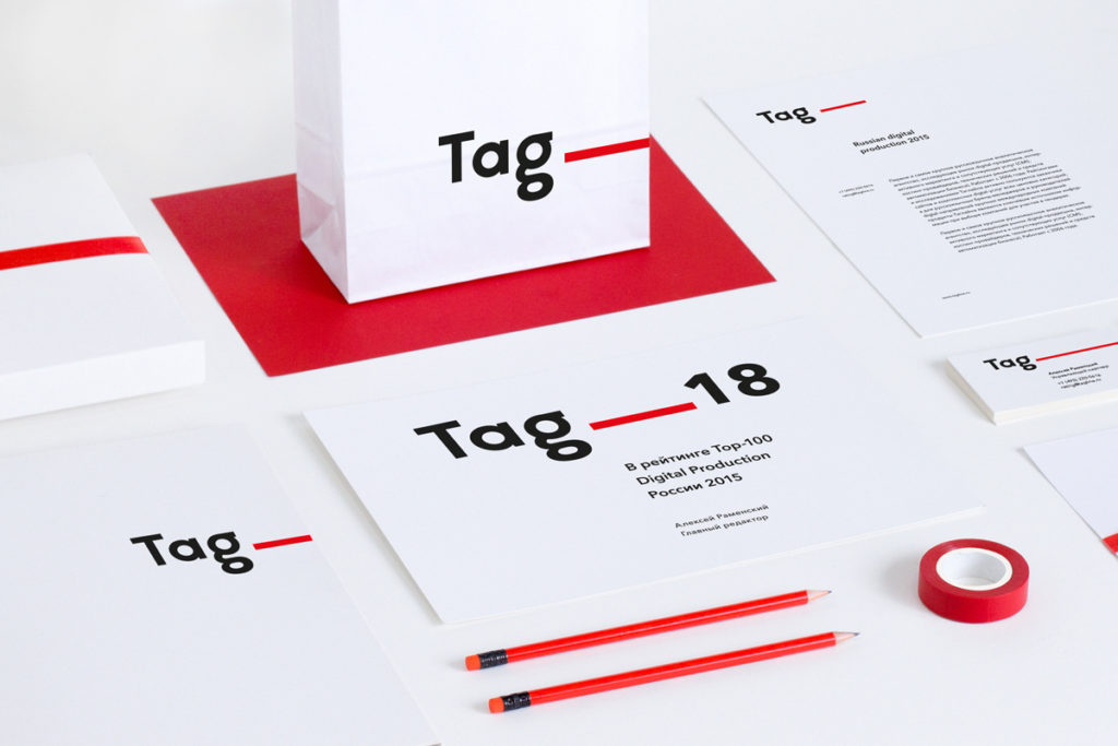 Tag Line de Scada. Diseños de color rojo pasión.