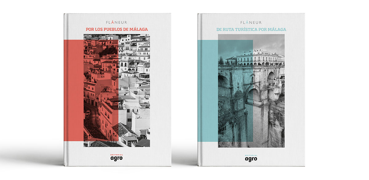 Diseño de colección, cubiertas y tripas para libros de rutas gastronómicas y turísticas, publicado por Agromedia.