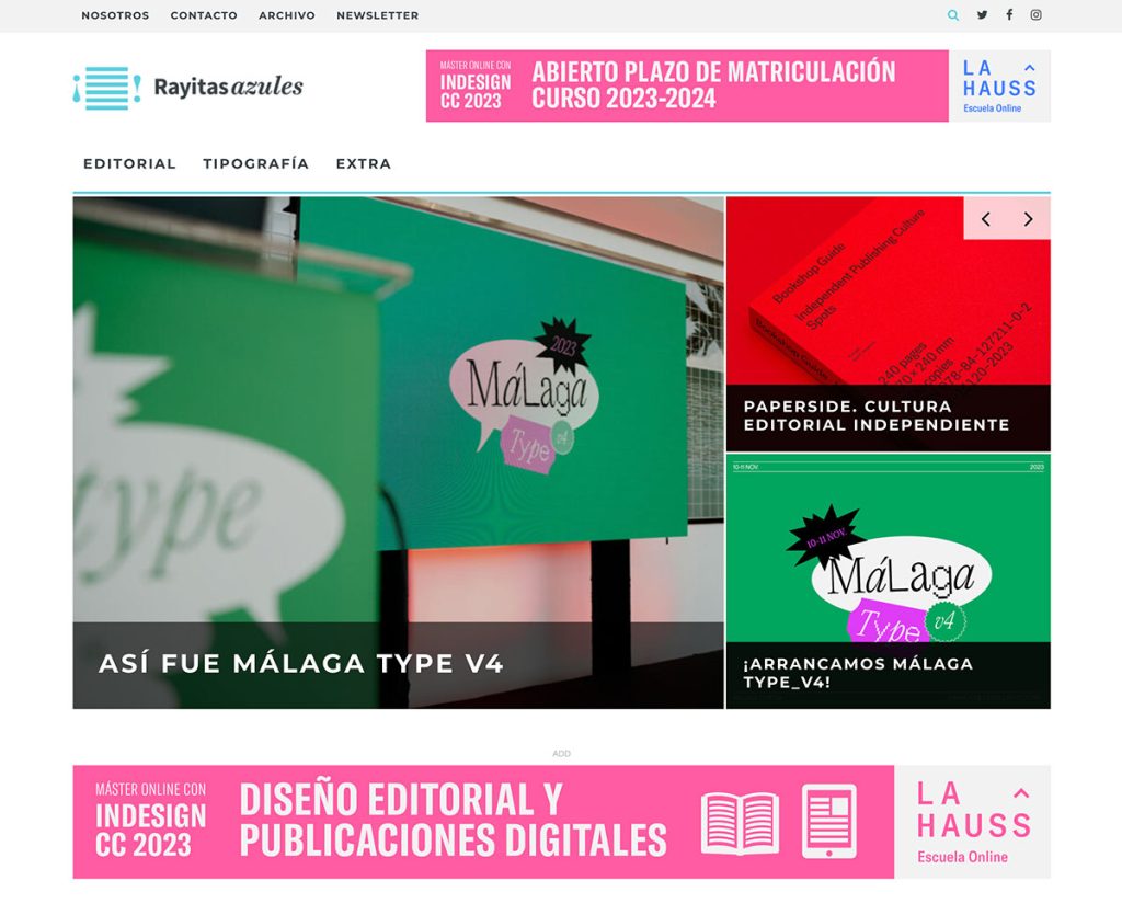 Captura del blog Rayitas azules