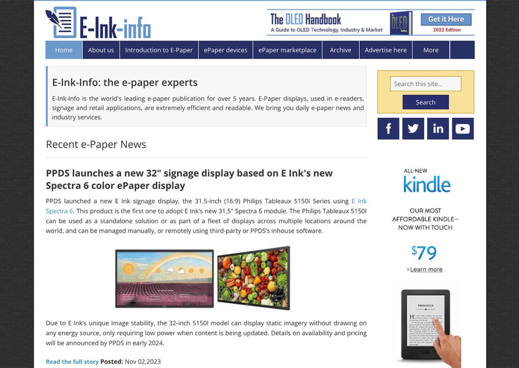 Captura del blog E-Ink-Info