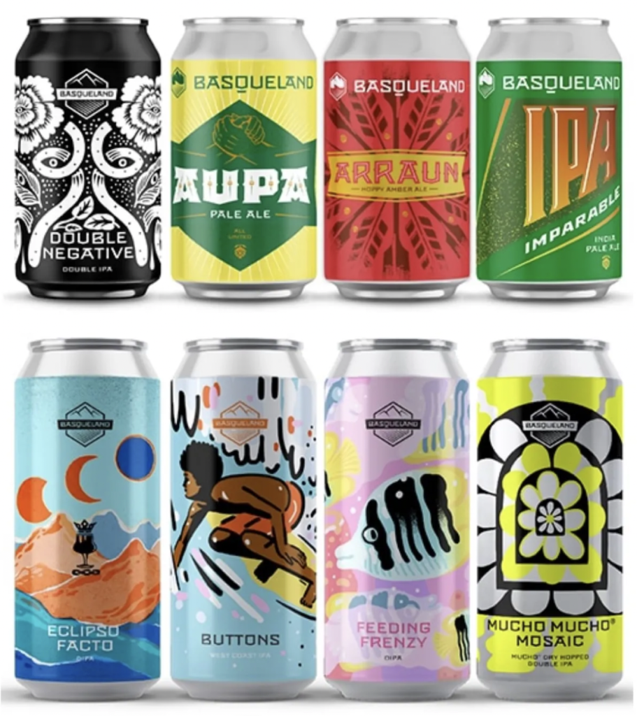 Diseño de etiquetas de craft beer por Marcos Navarro para Basqueland. LaGauss