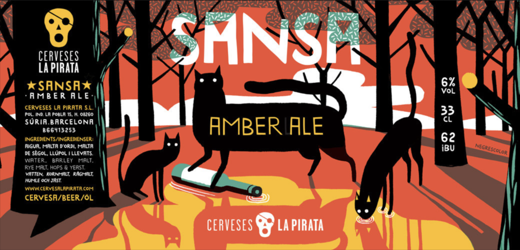 Diseño de etiquetas de craft beer por Joan Negrescolor para La Pirata.