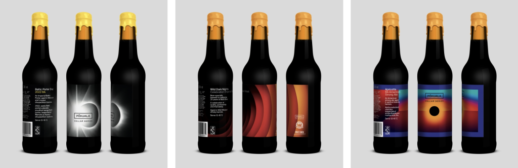 Etiquetas de cerveza de Pohjala Brewery. LaGauss