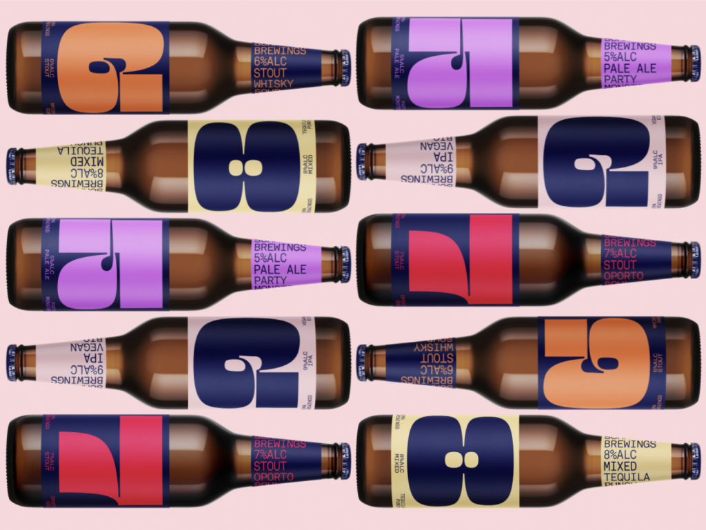 Etiquetas de cerveza de SOMA por Quim Marin. LaGauss
