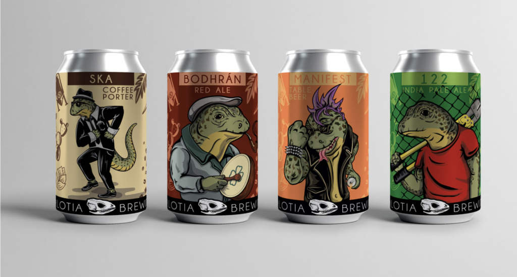 Etiquetas de cerveza diseñadas por Hopwear. LaGauss
