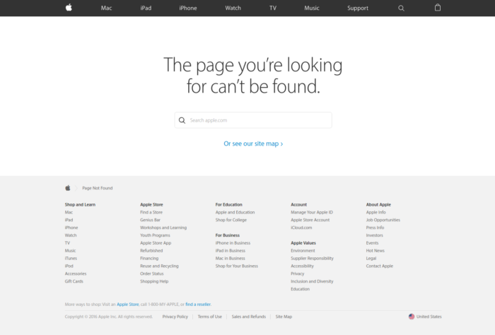 error 404 apple 404 apple