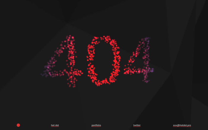 Una forma interactiva de plantear el error 404: hot dot. Hot dot y su error 404