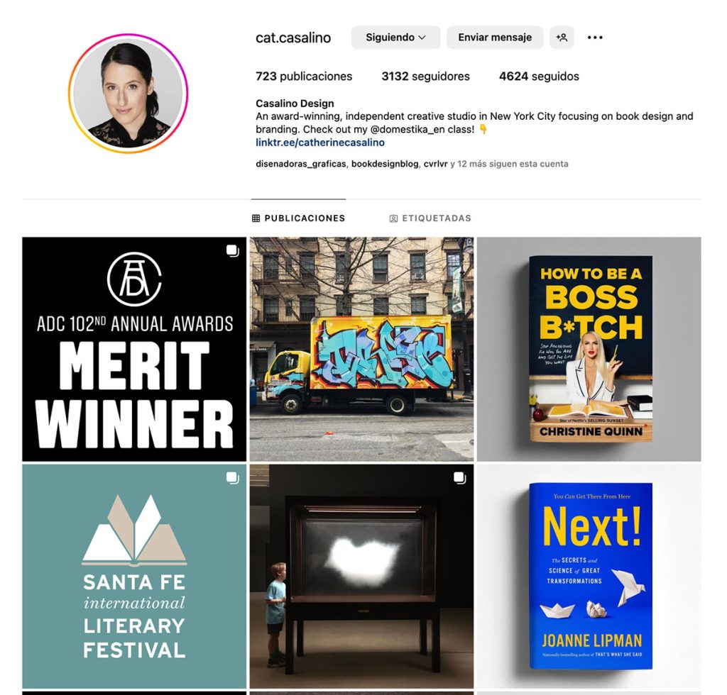 Diseñadoras de cubiertas de libros. Catherine Casalino