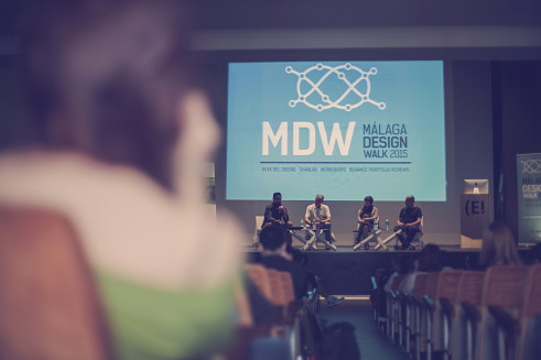 Imagen de una charla del Málaga Design Walk Charla en la Málaga Design Walk. Foto de marinamluna.