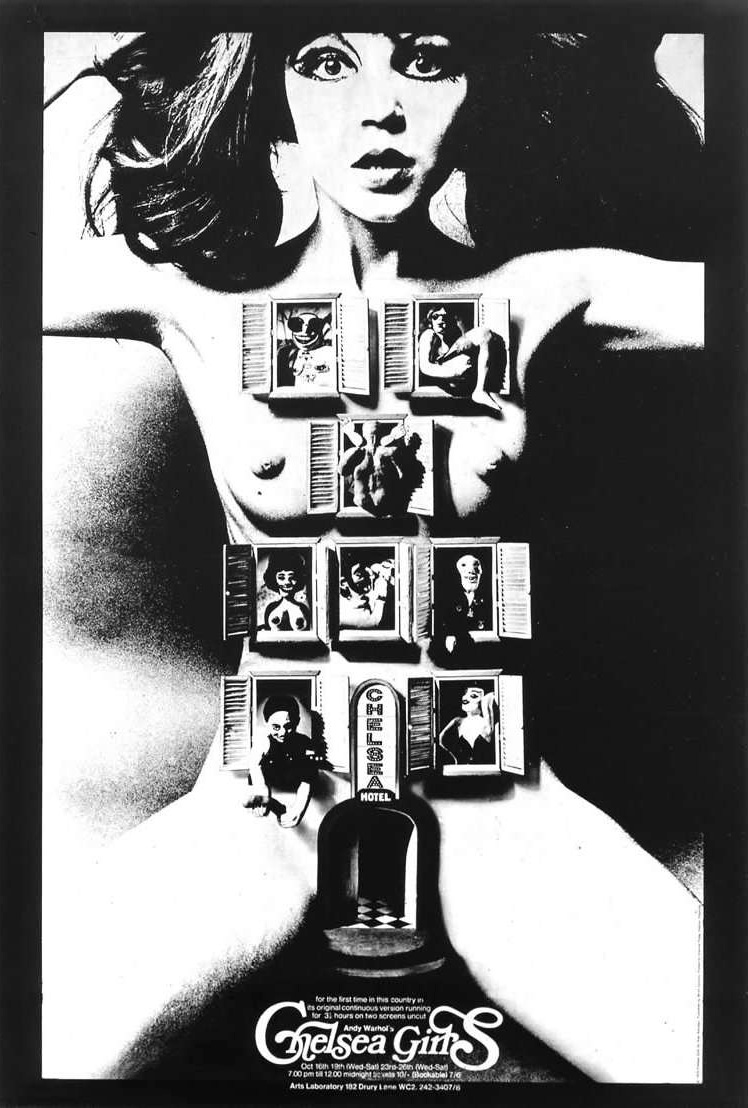 Cartel de Alan Aldridge para la peli Chelsea Girls, de Andy Warhol. Chelsea Girls Alan Aldridge