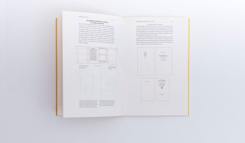 Interior del libro Diseño de libros, editado por Campgràfic