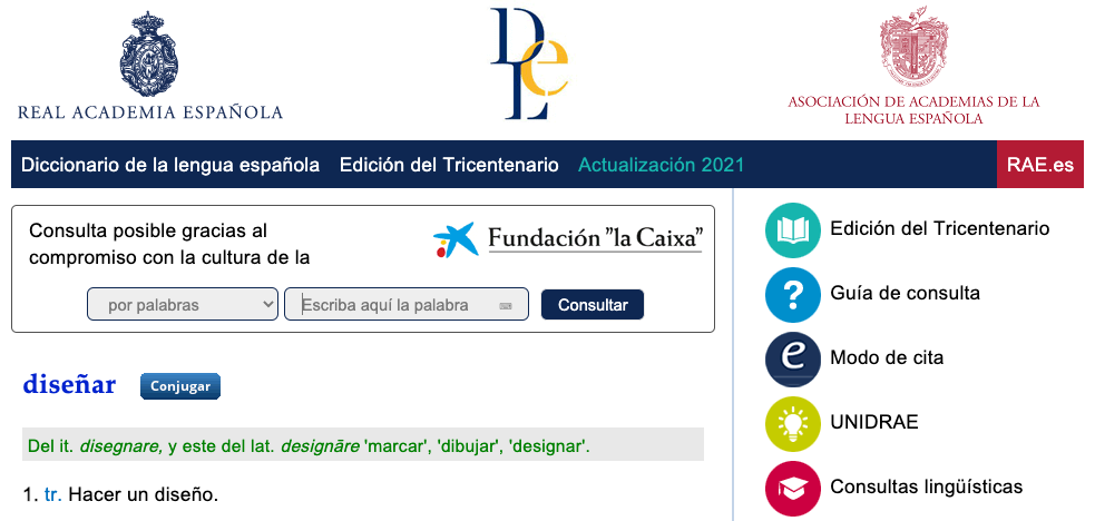 La RAE nos permite realizar diversos tipos de consultas.