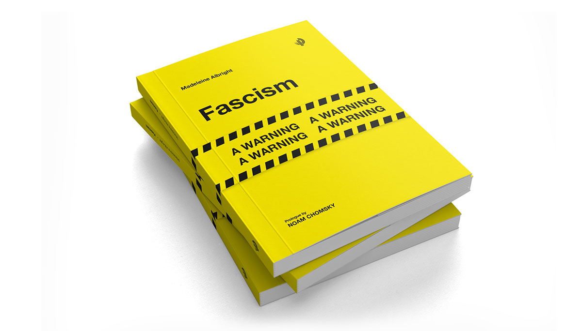 Diseño de las cubiertas del libro Fascismos, una advertencia de Madeleine Albright.