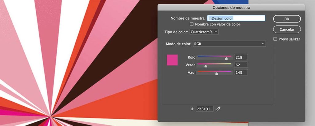 InDesign gestionar colores HSB