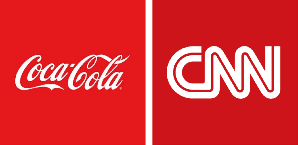 Logos de color rojo 02. Coca-cola y CNN