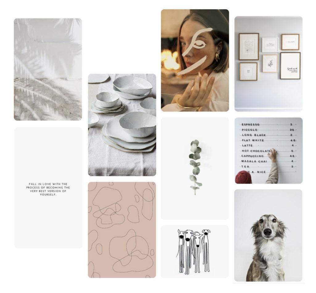 Panel de sensaciones Mood Board