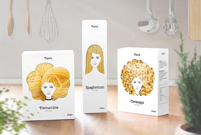 Packaging creativo Nikita pasta