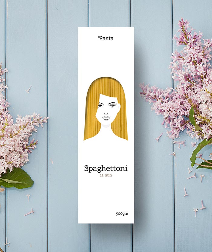 Packaging creativo Nikita pasta