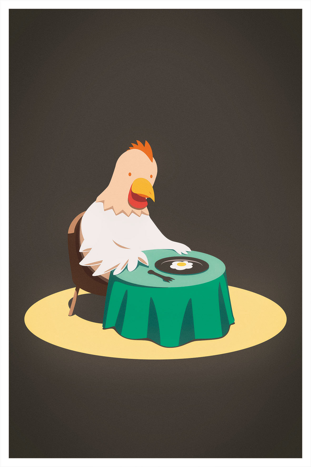 Postal con motivo "Pollo" - Álex CM pollos