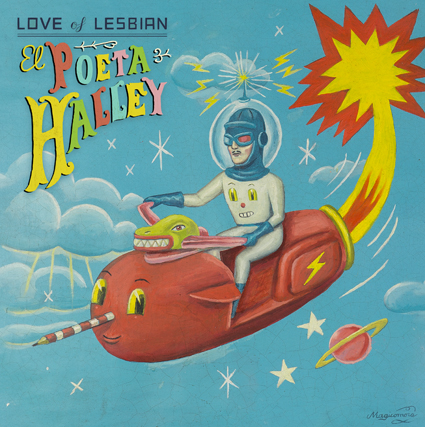 Diseño de portada del disco El Poeta Halley. Sergio Mora.