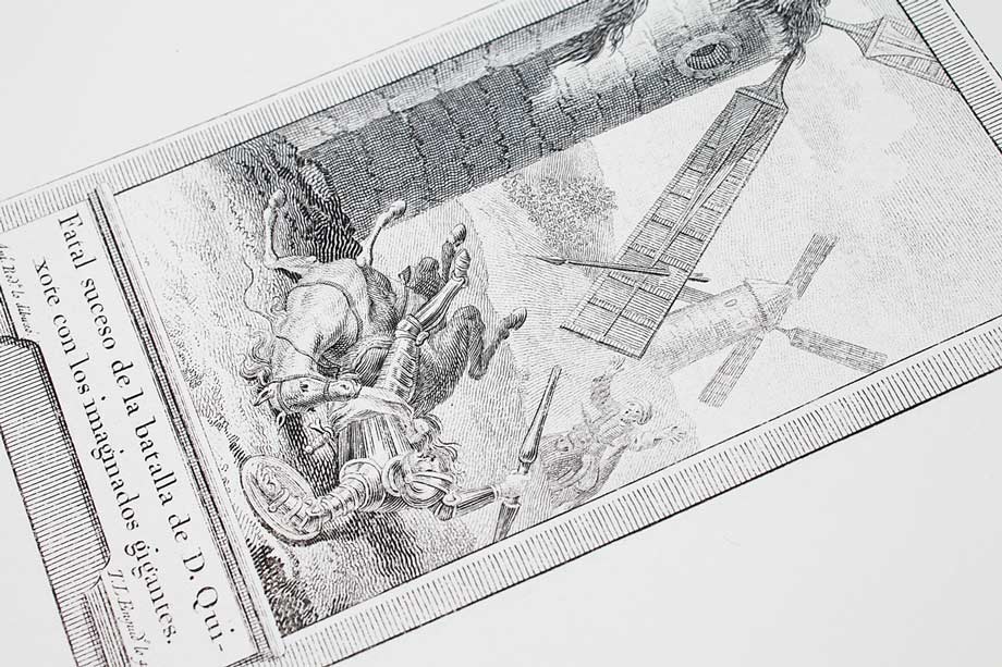 Libro Quijote Imprenta Real 1797 de Summa Editorial. Editoriales que destacan por el diseño de sus libros. La Gauss