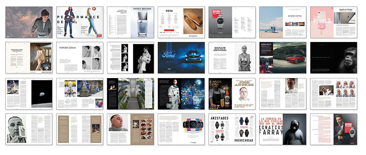 Diseño de la revista Nova. Diseño de concepto, cubiertas y tripas.