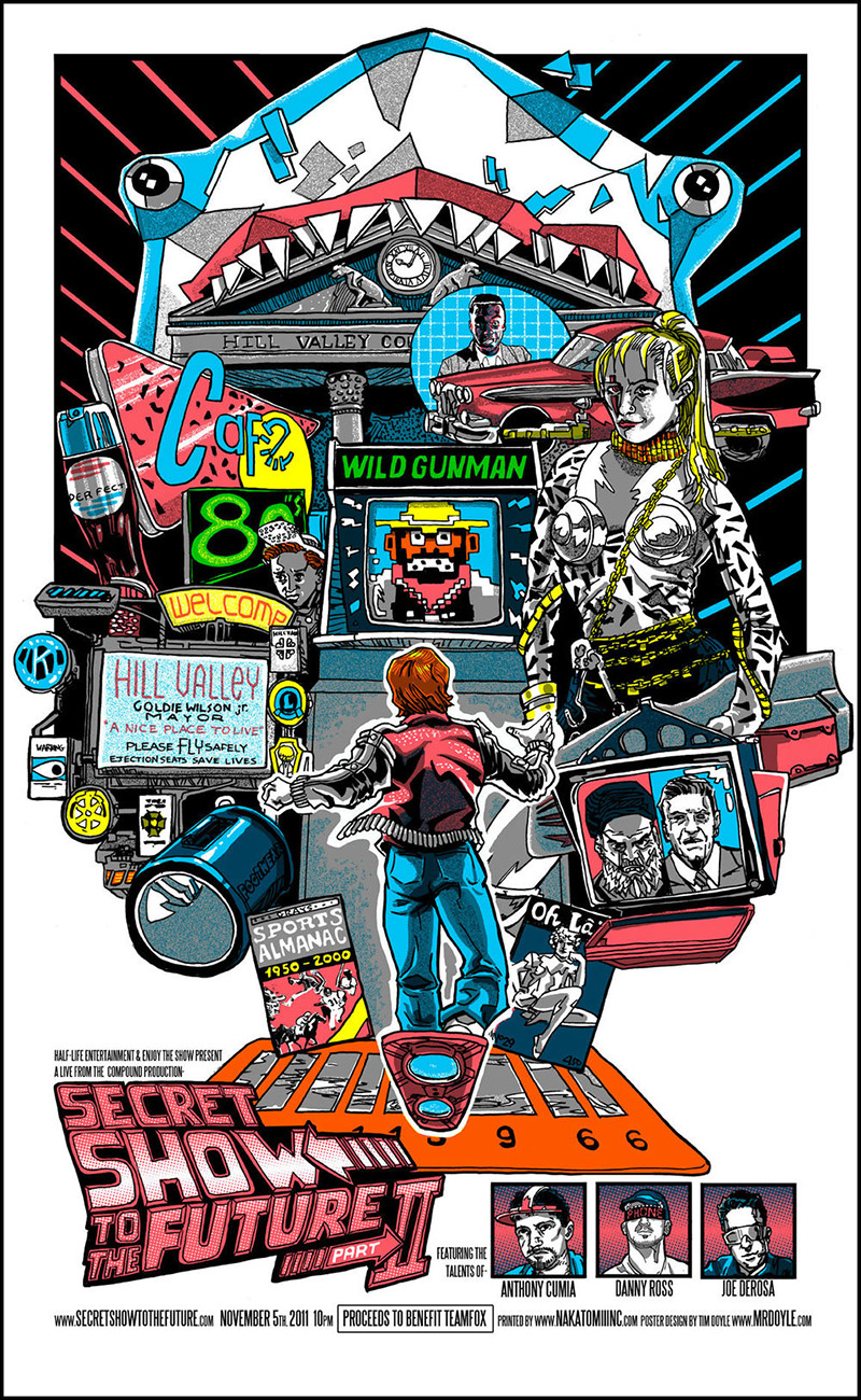 Tim Doyle preparó este cartel alternativo para Regreso al futuro II Secret-Show-to-the-Future-2-Regular-Tim-Doyle