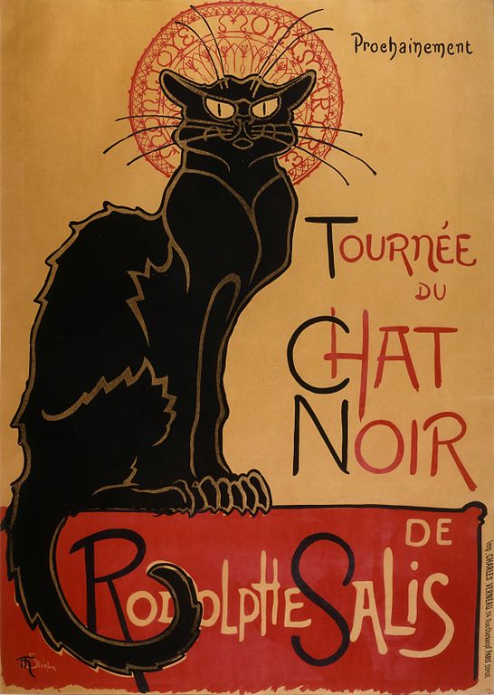 Cartel para el cabaret Le Chat Noir, realizado por Steinlen. Steinlen Chat Noir