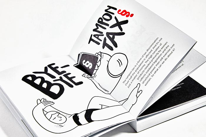 Packaging creativo de tampones The Tampon Book The Female Company 01