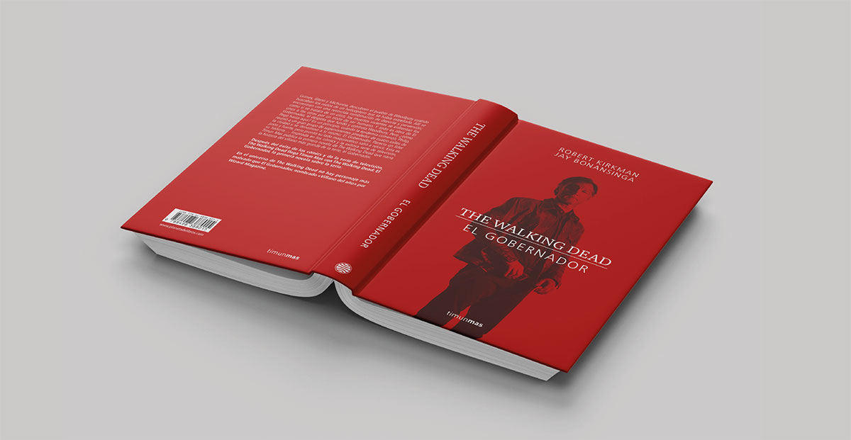 Diseño de cubiertas y tripas para el libro The Walking Dead. El Gobernador.