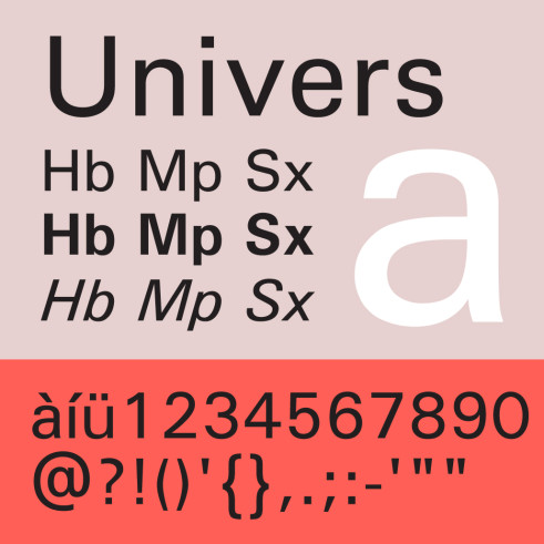 Univers, de Adrian Frutiger Univers_mostra1b