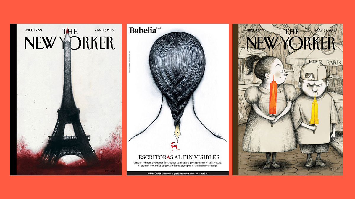 Ilustraciones de Ana Juan en The New Yorker y Babelia, de El País.