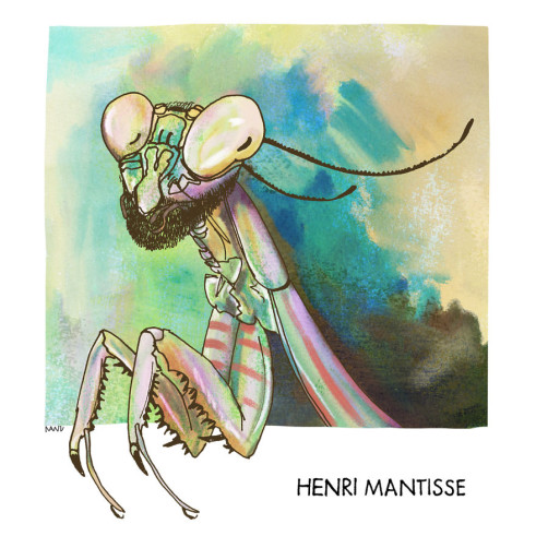 ¡Ten cuidado en la búsqueda de pareja, Henri Mantisse! animales-famosos-historia-arte-05