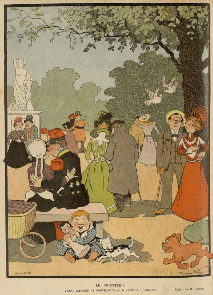 benjamin-rabier-tintin-le printems
