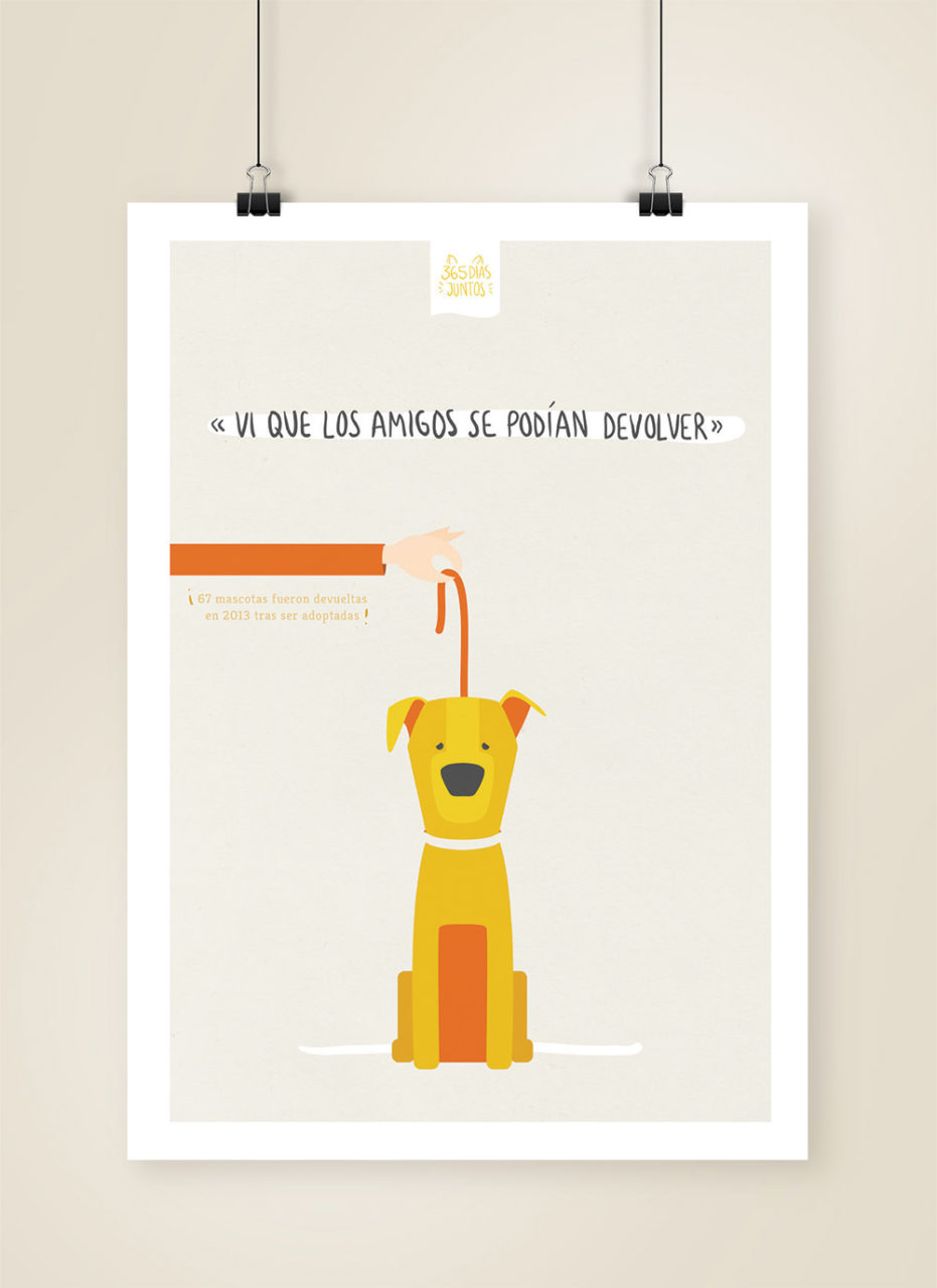 67 animales fueron devueltos a la Protectora de Málaga en 2013 cartel perro devuelto protectora