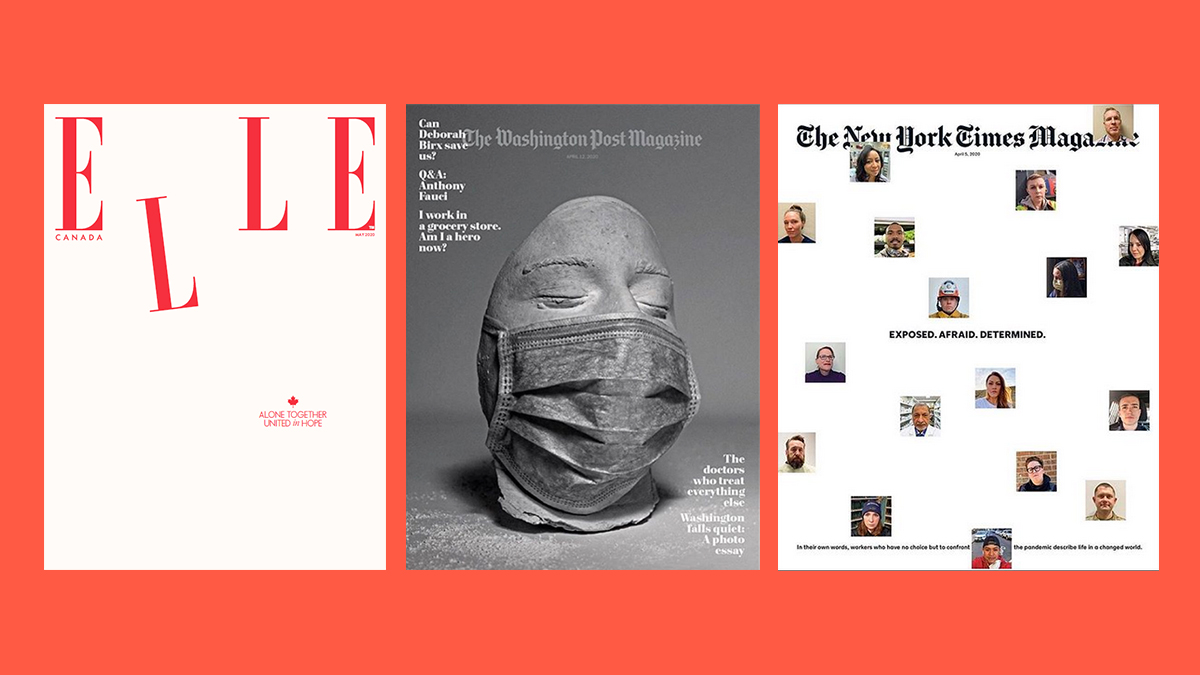 Portadas de Elle Canadá, The Washington Post Magazine y The New York Times Magazine.
