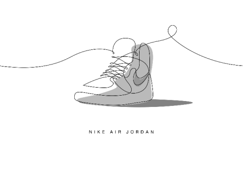 Differantly inspiración minimalismo diseño gráfico one-line nike