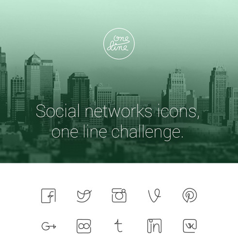 Differantly inspiración minimalismo diseño gráfico one-line social network
