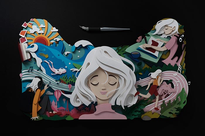 hacer efecto papercut en Illustrator