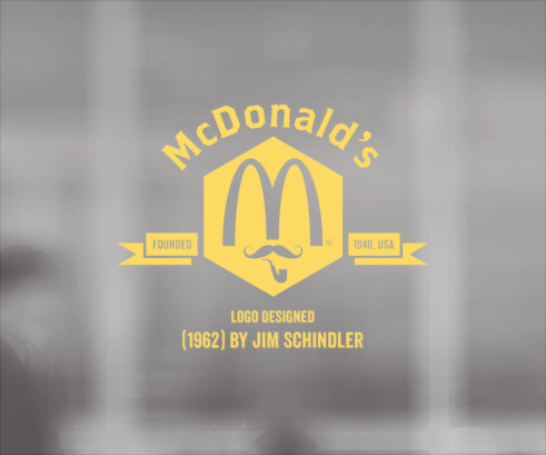 marcas famosas: reinterpretación de la marca de McDonald´s marcas-famosas-vintage-hipster-mc-donalds