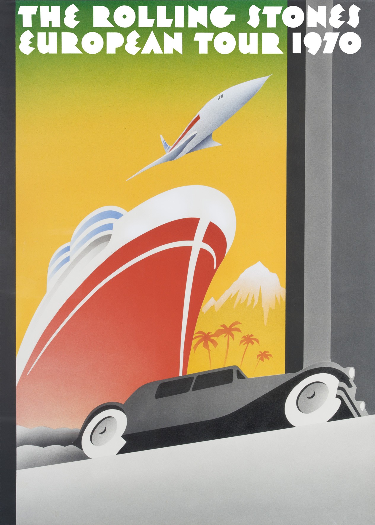 cartel de la gira europea de los rollings