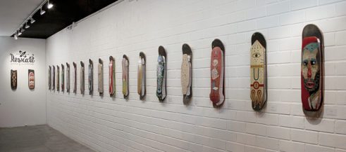 reskate mural pintura pared reskateboarding